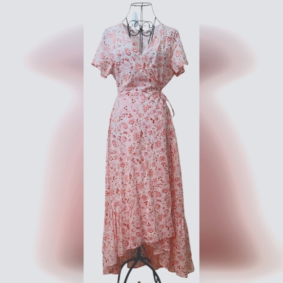 Bila Blush Floral High Low Dress - Picture 4 of 7